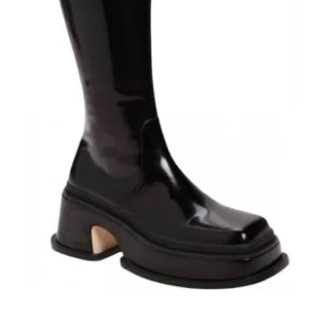 Jeffrey Campbell Miranda Platform boot New Black leather. Size 9
